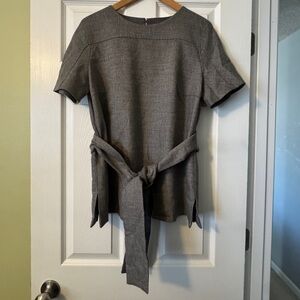 Boss Charcoal Tie-Waist Blouse